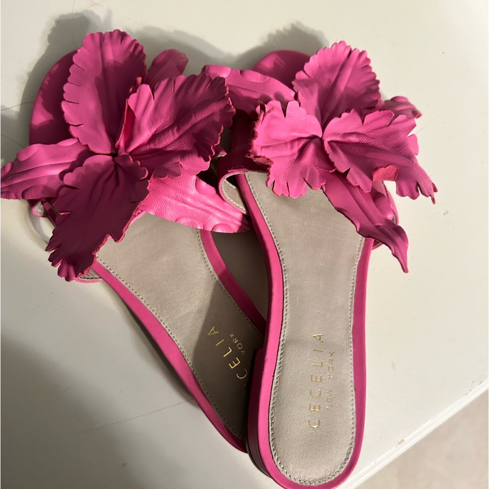 cecelia new york - lila pink - size 5.5 sandal - leather